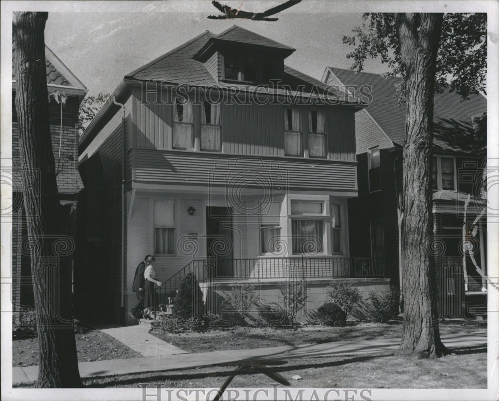 1957 Houses Modernization Shows Tree Road - Historic Images