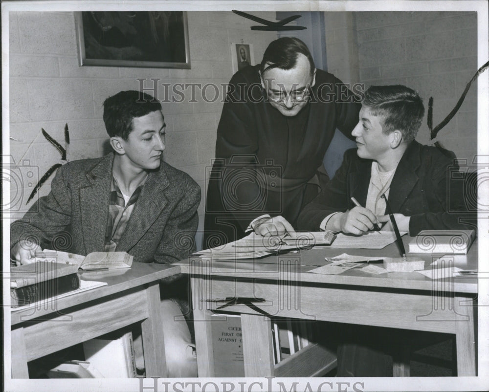 1956 Fr Berchmans Hofmann Andrew Heier - Historic Images