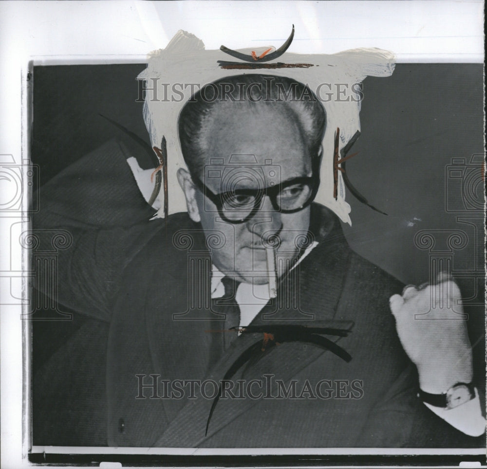 1957 Guy Mollet French Socialist Minister-Historic Images