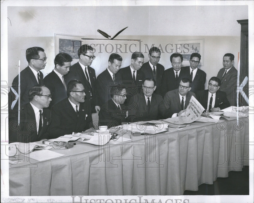 1964 Japanese Newsmen In Michigan - Historic Images