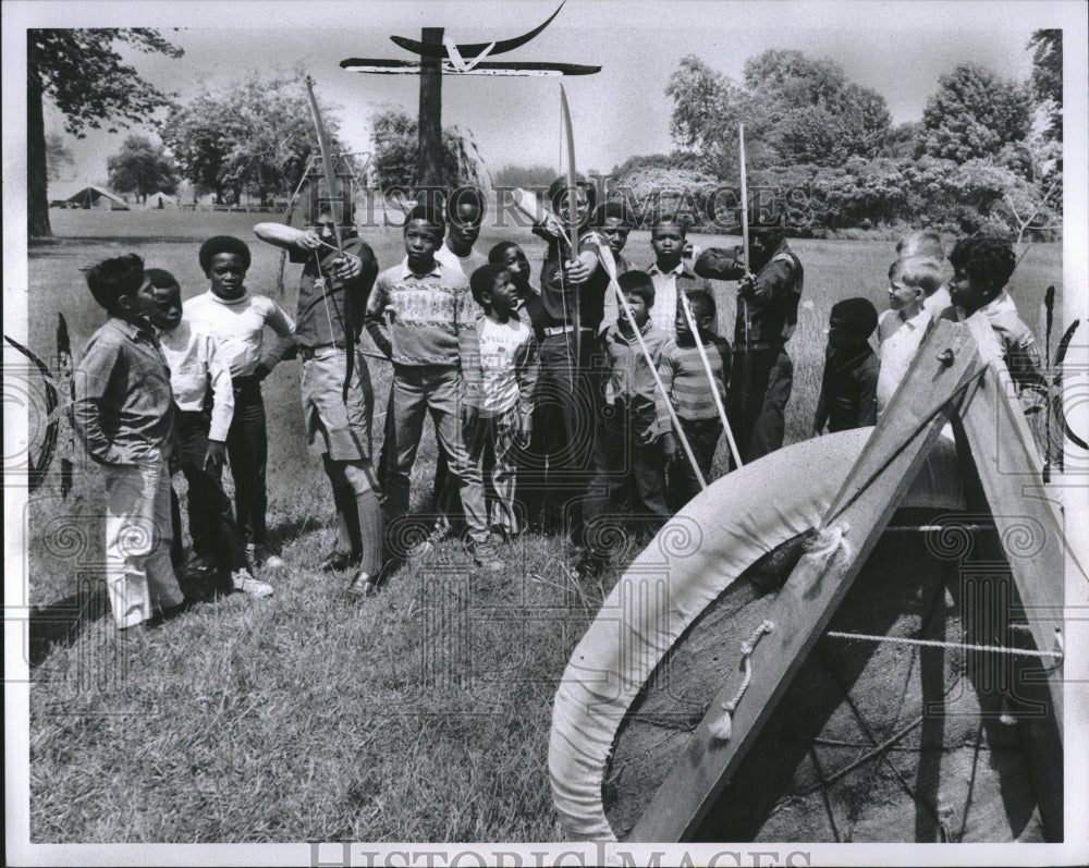 1970 Detroit Boy Scouts Skills Day Camp - Historic Images