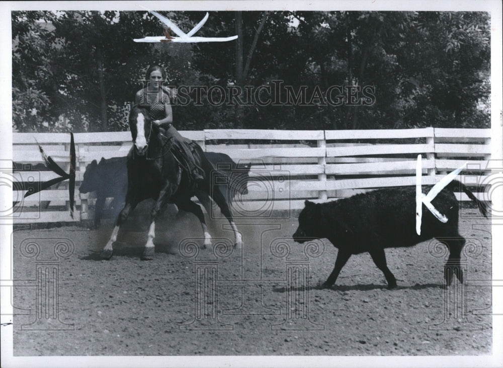 1969 Horseback Riding Rodeo Calves - Historic Images