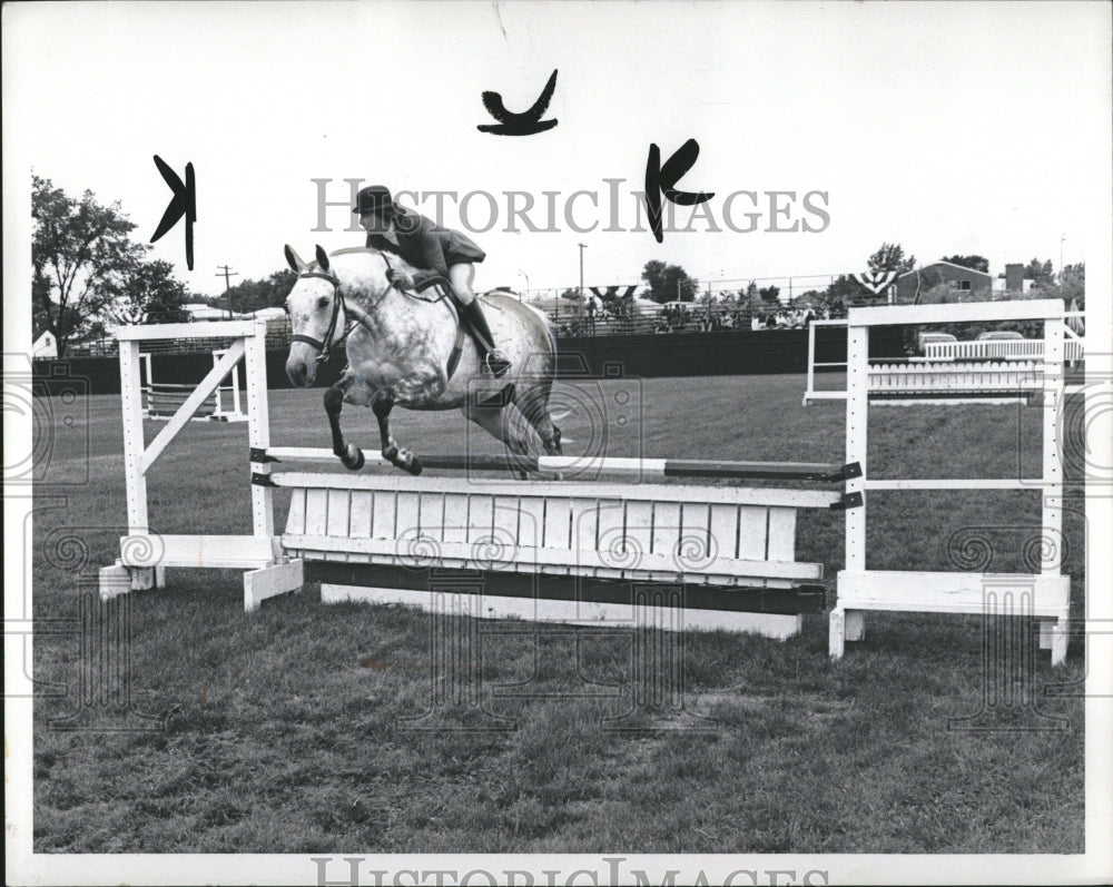 1972 Press Photo Nairn Sylvia Straith horse riding jump - RRV03609 - Historic Images