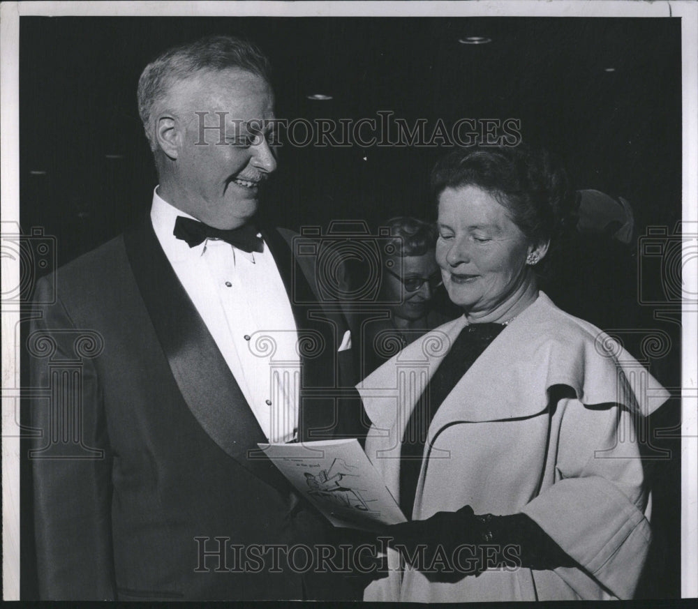 1957 Press Photo Roger Mead &amp; Wife Denver Symphony - Historic Images