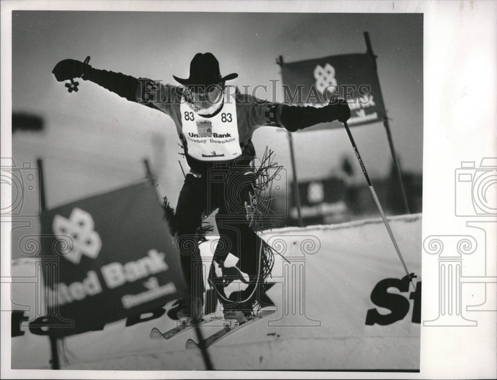 1989, Dave Appleton Rodeo Star Snow Skiing - RRV04639 - Historic Images