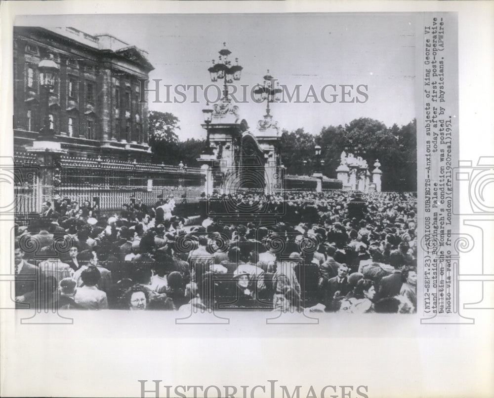 1951 Press Photo King George VI English Royal Family - Historic Images