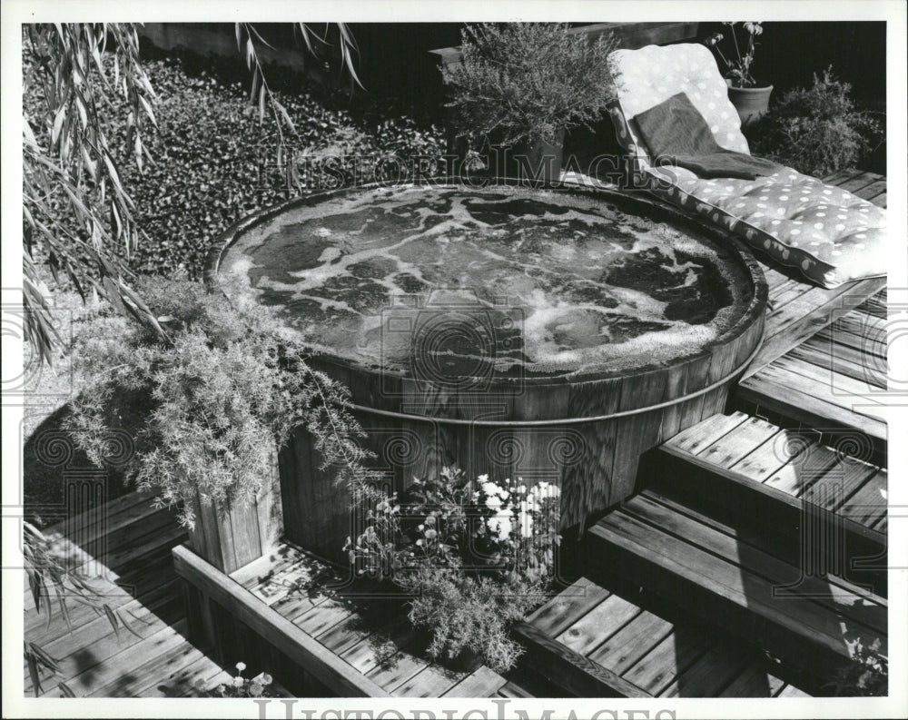 1981, Selva whirlpool Jacuzzi tubs redwood - RRV05147 - Historic Images