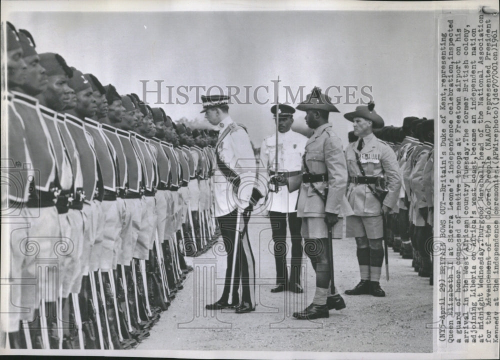 1961, Duke Of Kent Sierra Leone Independence - RRV05451 - Historic Images