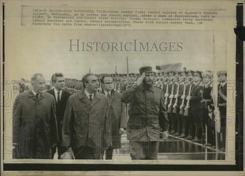 1972 Farewell Fidel Cuban Leader Fidel - Historic Images