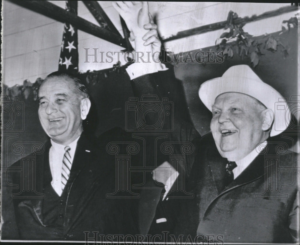 1964, Pres Johnson With Chancellor Erhard - RRV05579 - Historic Images