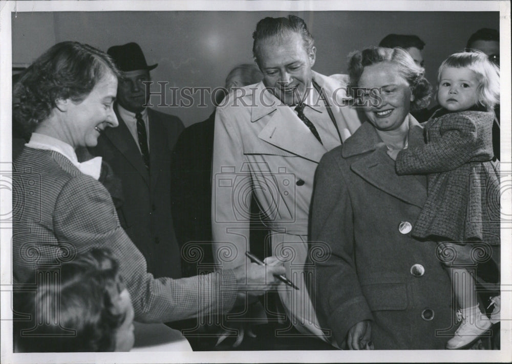 1956 Senator Election Steve McNichols Wife - Historic Images