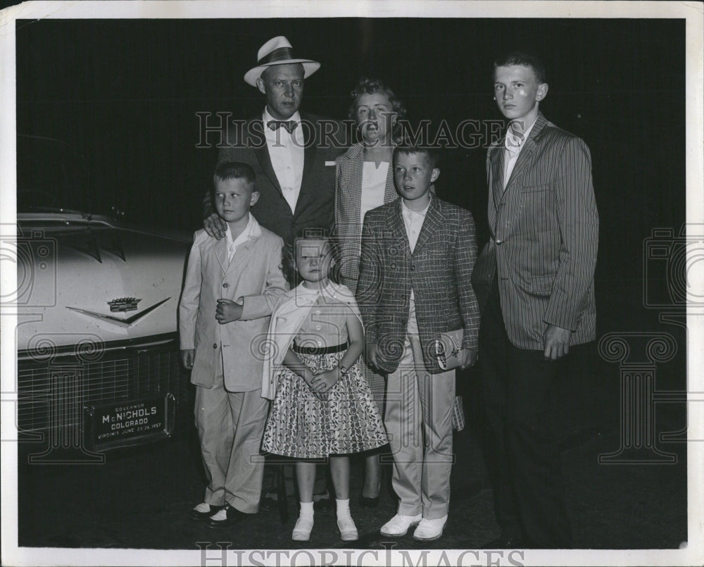 1957 Press Photo Colorado Governor McNicholas Bill Bob - Historic Images