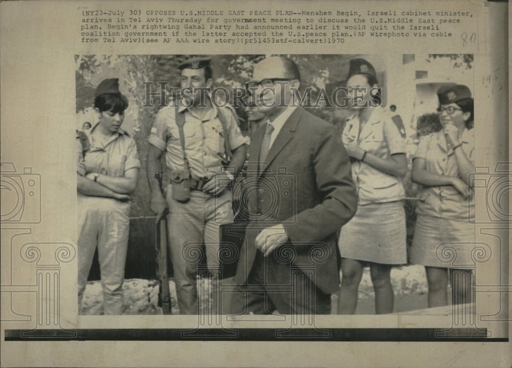 1970, Mehem Begin Israeli cabinet minister - RRV05767 - Historic Images