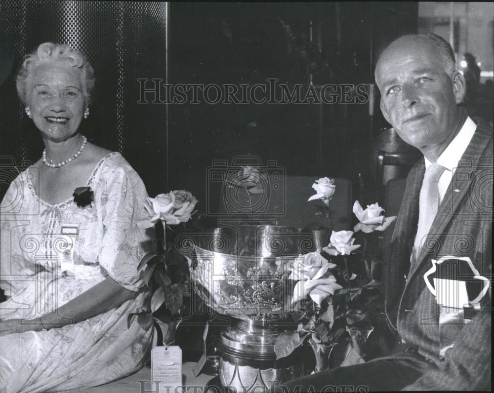 1960, Mr Roy Littlejohn Wife Foot Ball Smile - RRV05933 - Historic Images