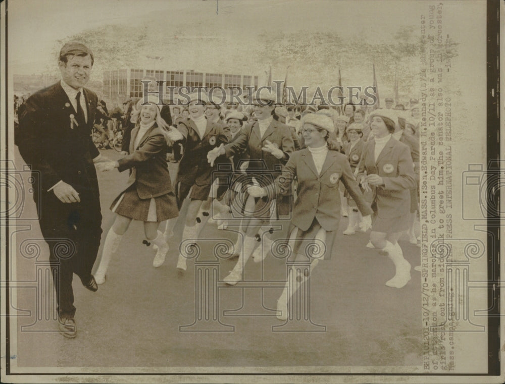 1970, Edward Kennedy Columbus Day Parade - RRV06707 - Historic Images