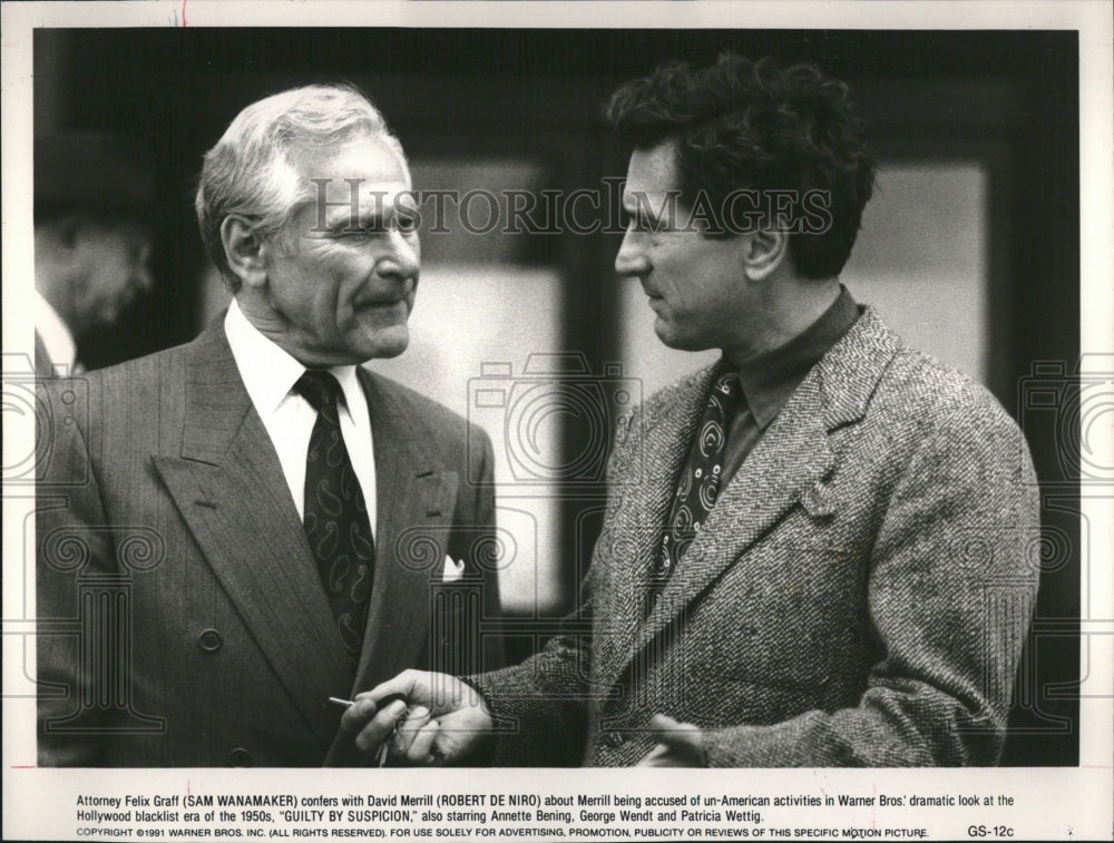 1991 Sam Wanamaker Robert De Niro Hollywood - Historic Images