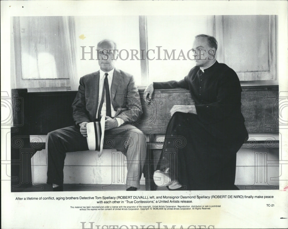 1981 Press Photo Robert De Niro True Confessions Robert - RRV06823 - Historic Images