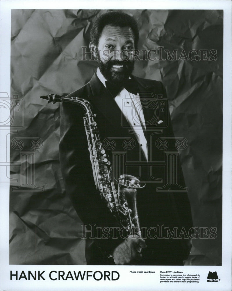 1991 Bennie Hank Crawford American Musician - Historic Images