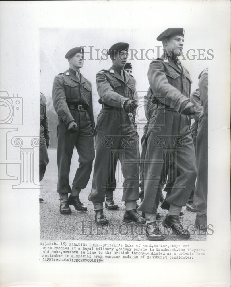 1954 Duke Kent Britain Royal Military steps - Historic Images