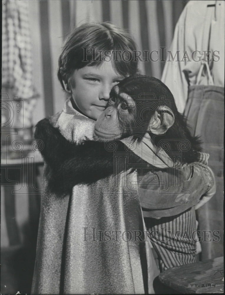 1960 Circus Friends Corcoran Circus Chimp - Historic Images