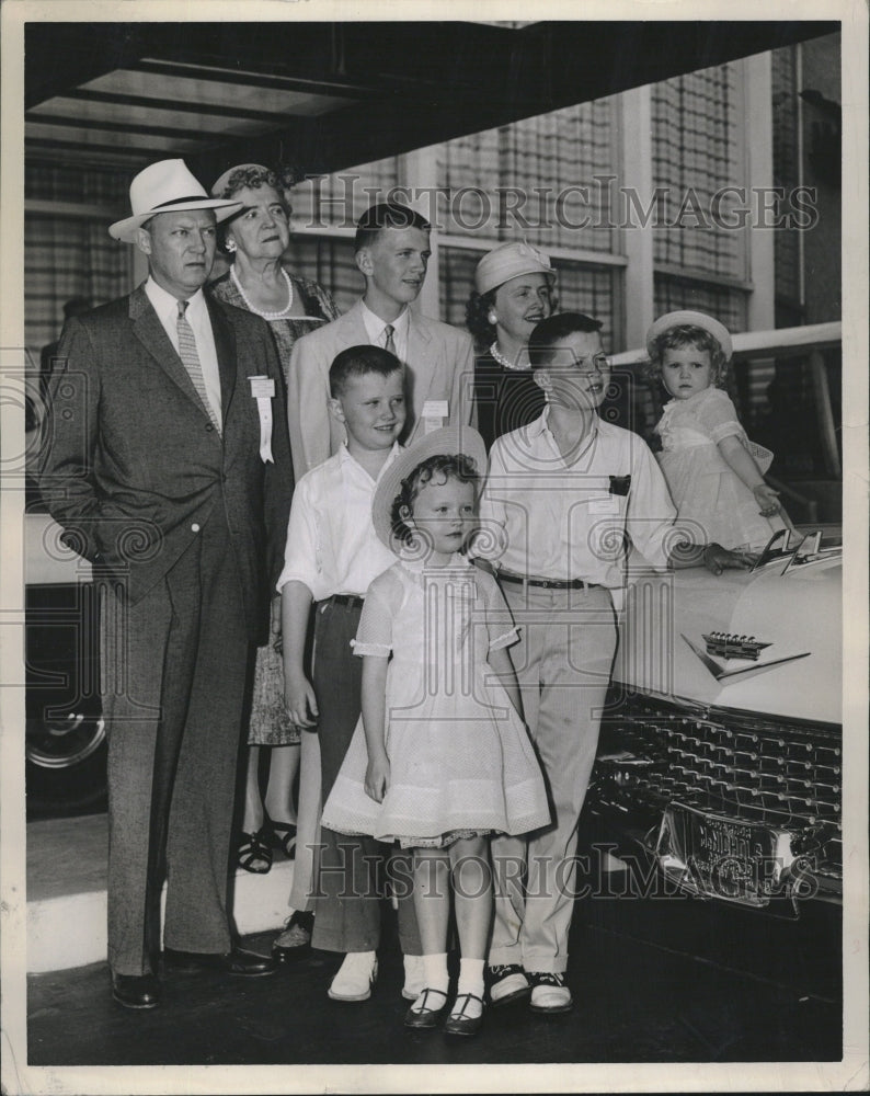 1956 Press Photo Steeve McNicholas Family - Historic Images