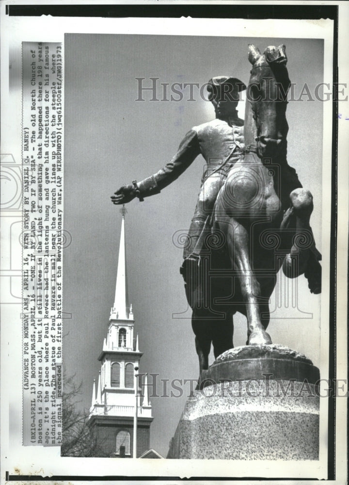 1973 Press Photo &quot;One If By Land, Two if By Sea&quot; - RRV10465 - Historic Images