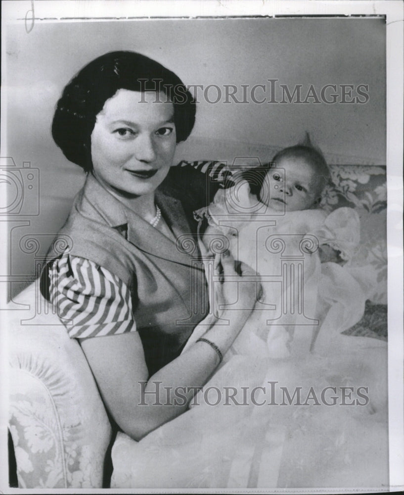 1954 Press Photo Princess Josephine Charlotte &amp; Baby - RRV10695 - Historic Images