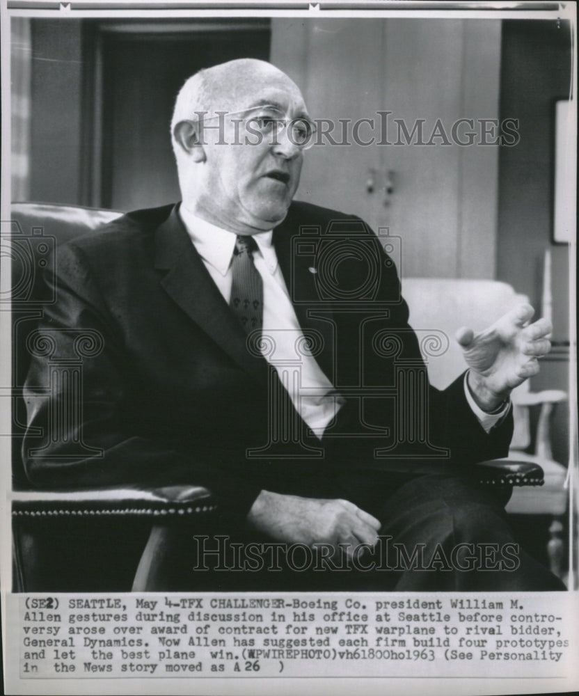 1963 William M. Allen, Boeing Co. president-Historic Images