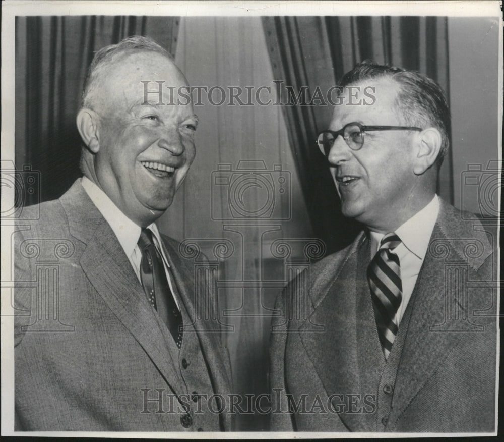 1954 President Eisenhower &amp; Gordon Allott - Historic Images