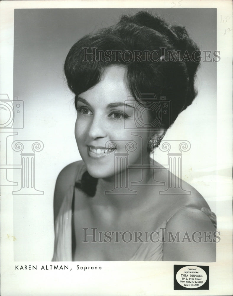 1970 Press Photo Karen Altman, Soprano - RRV10789 - Historic Images