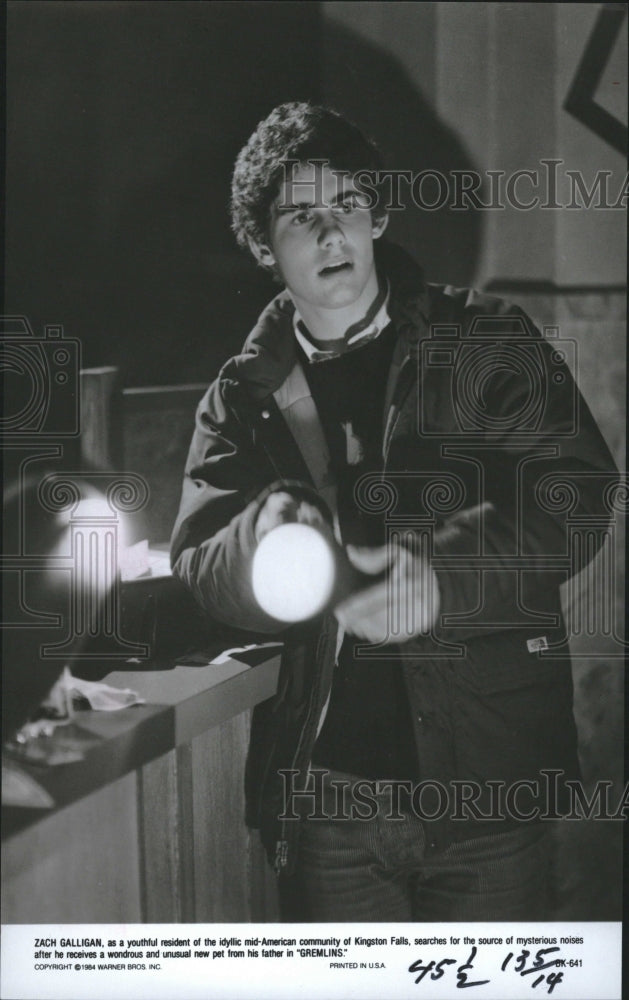 1984 Press Photo Zach Galligan Gremlins - Historic Images