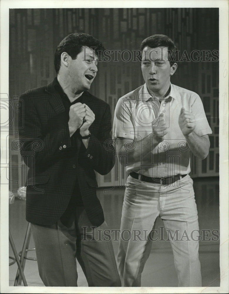 1965, Singers Eddie Fisher and Andy Williams - RRV11441 - Historic Images