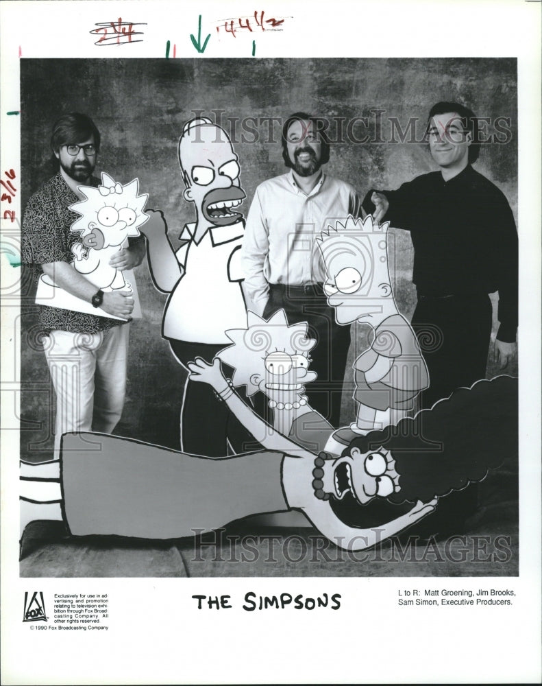 1998 Press Photo The Simpsons Executive Producers - RRV11933 - Historic Images