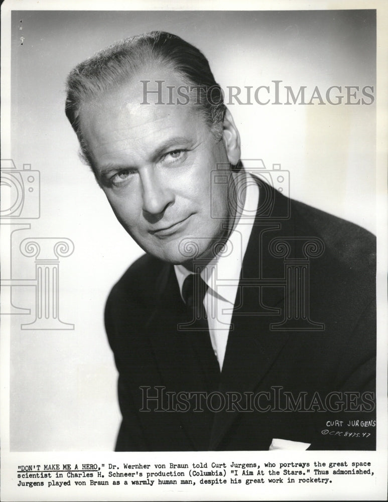 1960 Photo Actor Curt Jurgens In Dont Mae Me A Hero - RRV13351 - Historic Images