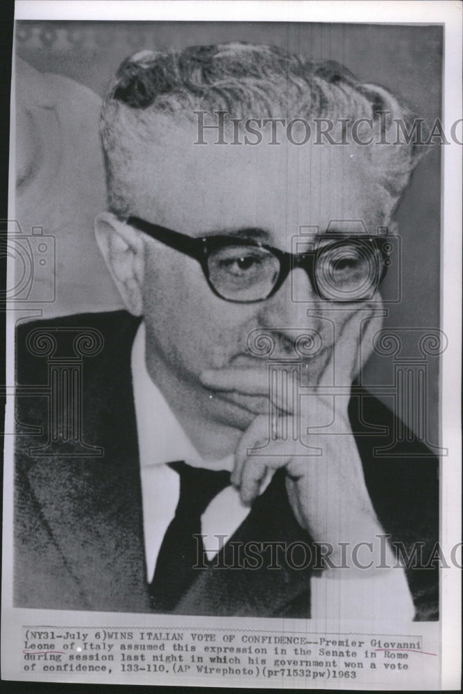 1963 Press Photo Giovanni Leone - Historic Images