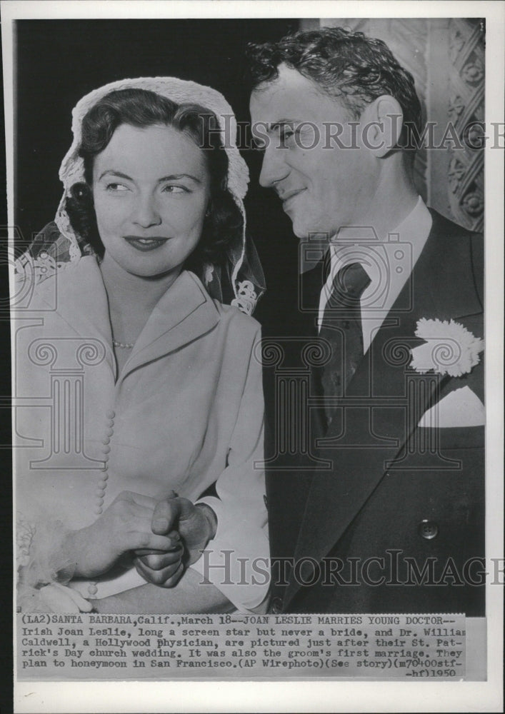 1950 Press Photo Joan Leslie American Film Actress - RRV13609 - Historic Images