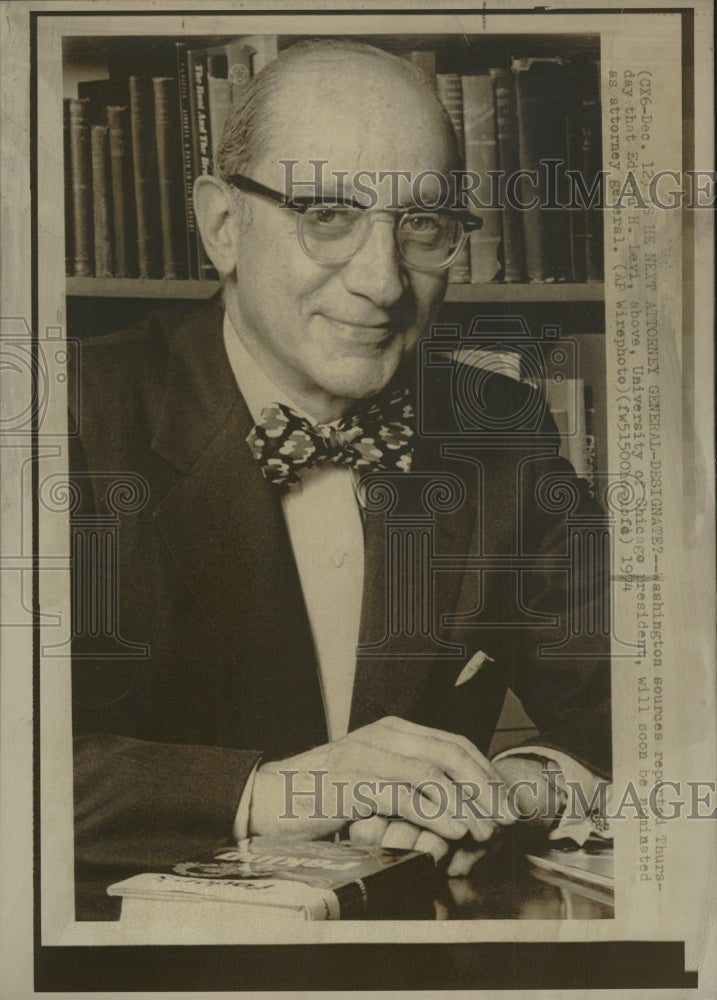 1974 Press Photo Attorney General Designate Edward Levi - RRV13653 - Historic Images