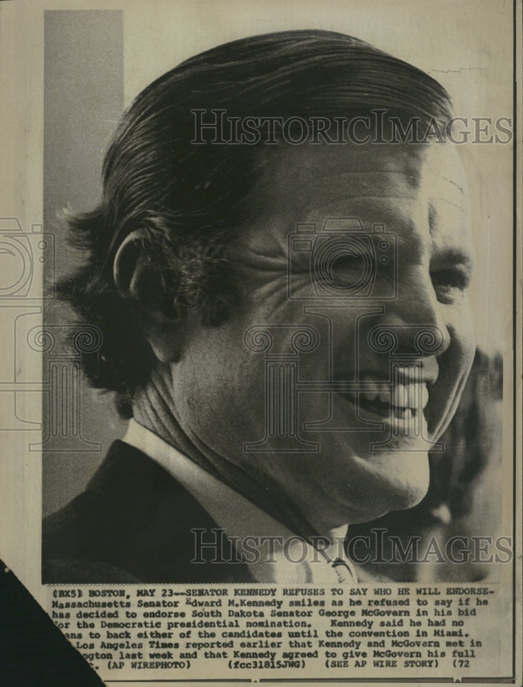 1972 Massachusetts Senator Edward Kennedy - Historic Images