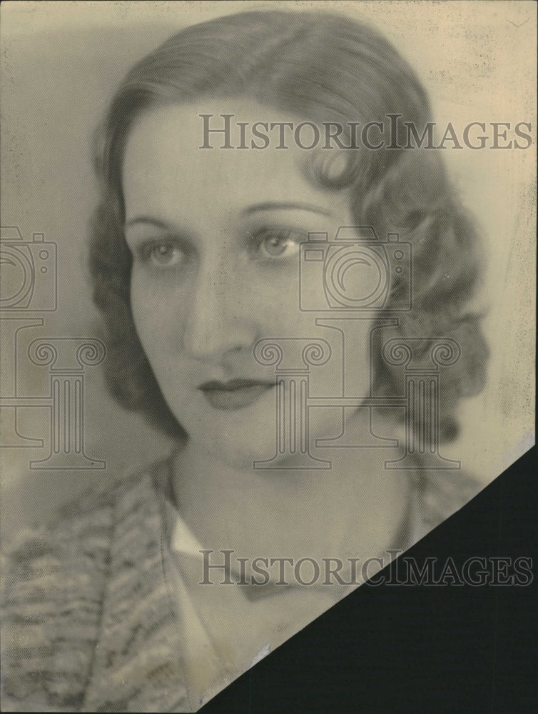 1933 Press Photo Miss Lenore Crittenden Street address - Historic Images