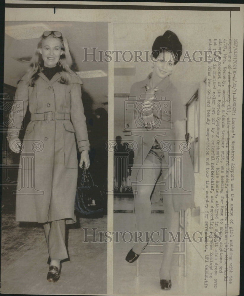 1971 Press Photo Joan Kennedy Edward Jennifer Mosten - RRV14203 - Historic Images