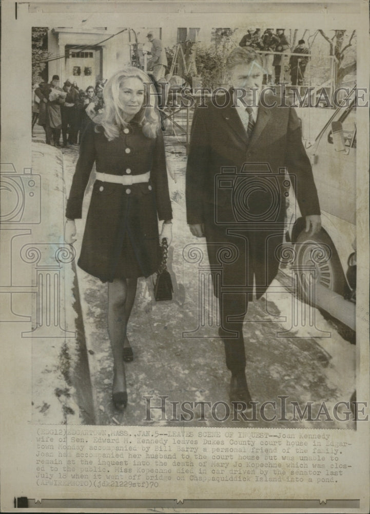 1970 Press Photo Joan Kennedy Barry Death Kopechne - Historic Images