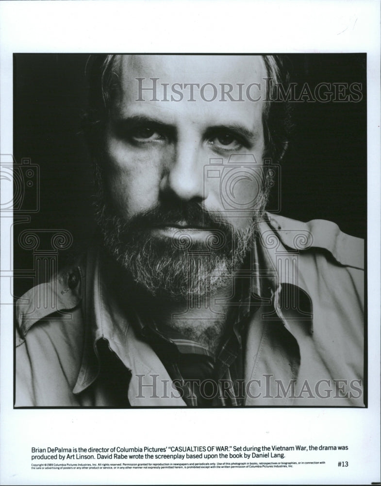 1989 Press Photo Brian De Palma American Film Director - RRV14517 - Historic Images