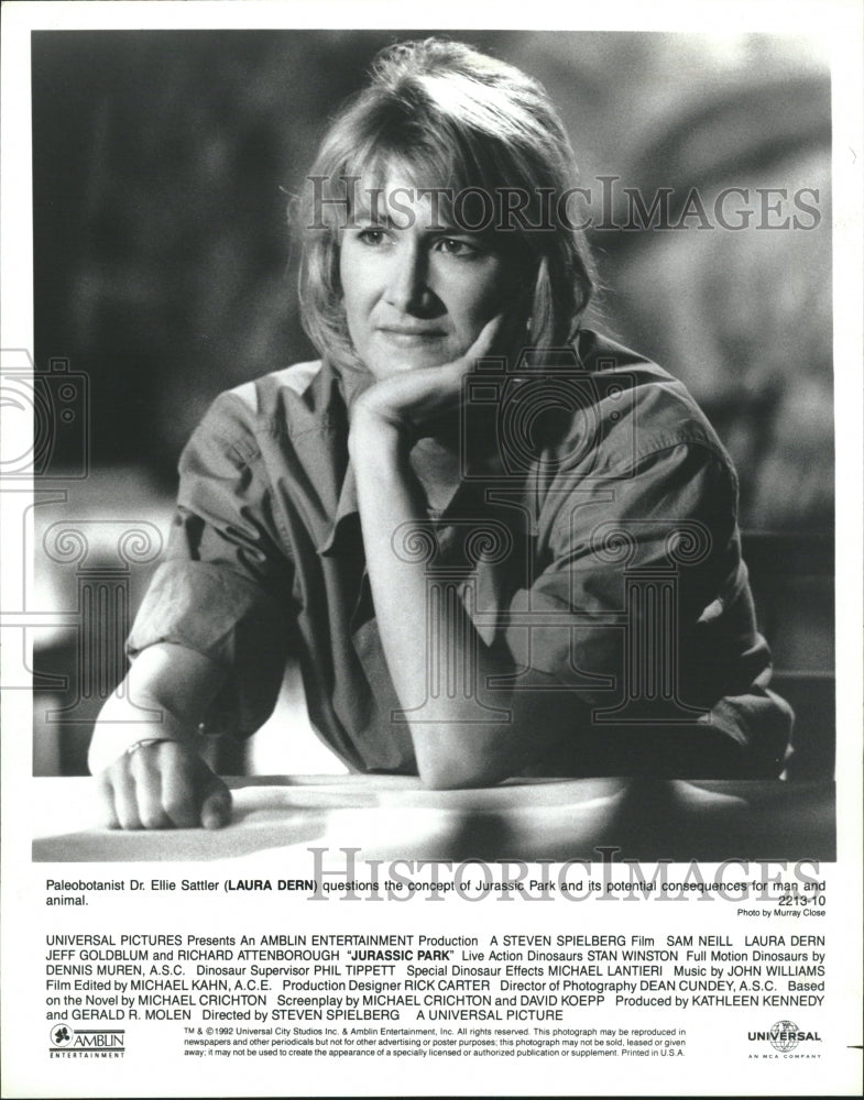 1992 Laura Dern Actress Jurassic Park - Historic Images