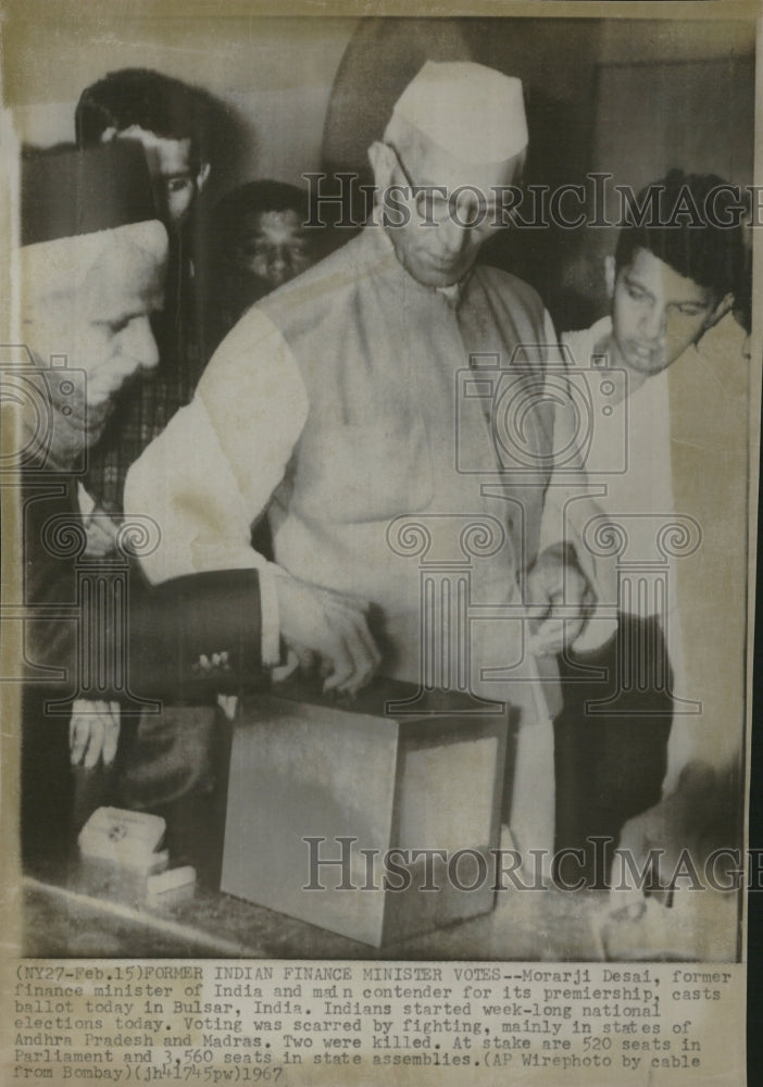 1967 Morarji Desai Premiership India Bulsar-Historic Images