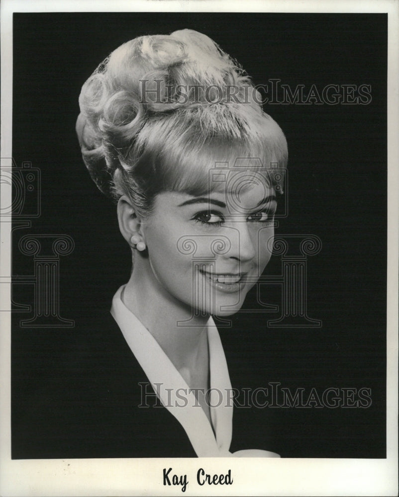 1966 Press Photo Kay Creed Beautiful Women Smile Black - RRV14827 - Historic Images