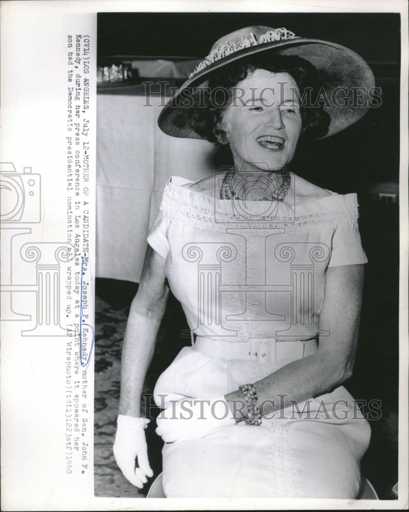 1960 Press Photo Mrs Joseph Kennedy John Democratic LA - Historic Images