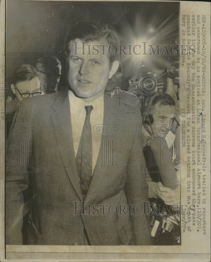 1969 Senator Edward Kennedy Reporte Camera - Historic Images
