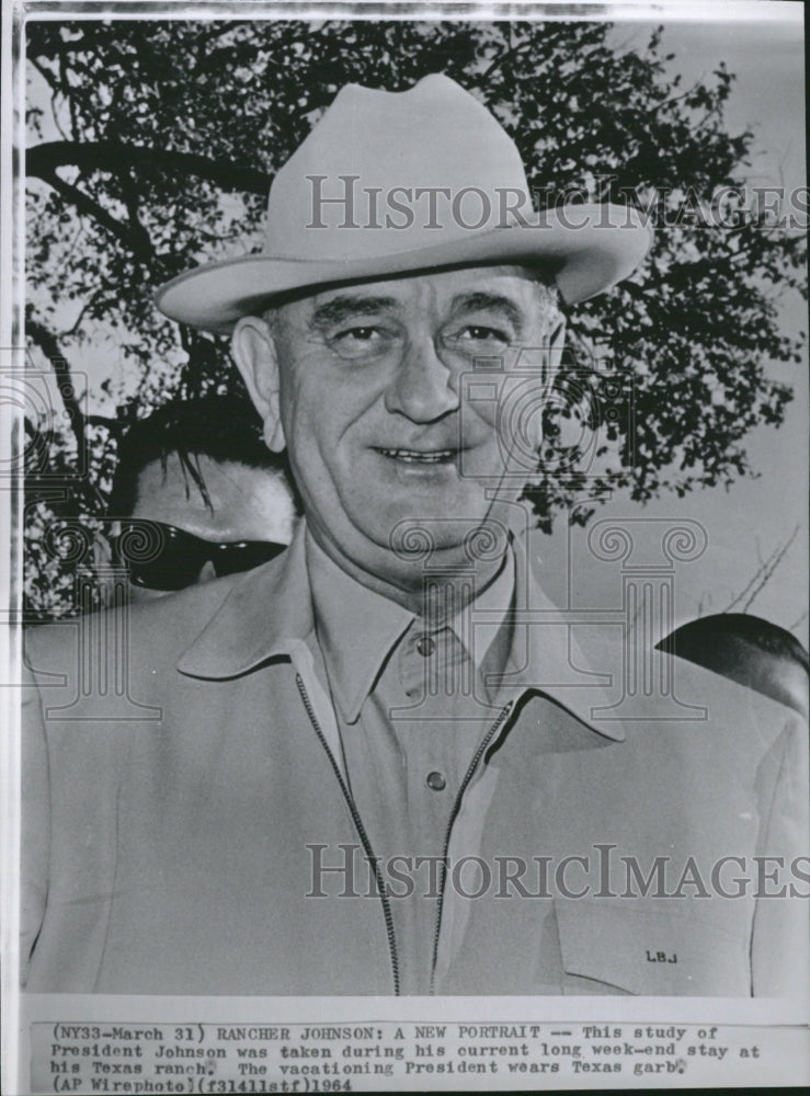 1964 Press Photo Lyndon Johnson - Historic Images