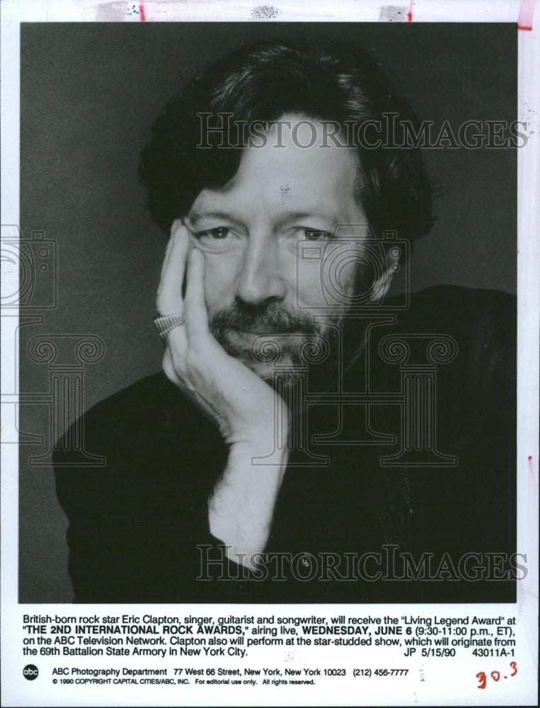 1990 Eric Clapton singer guitarist Legend - Historic Images