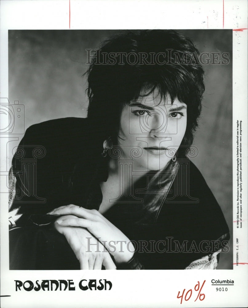 1991 Press Photo Rosanne Cash singer songwriter author - Historic Images